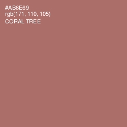 #AB6E69 - Coral Tree Color Image